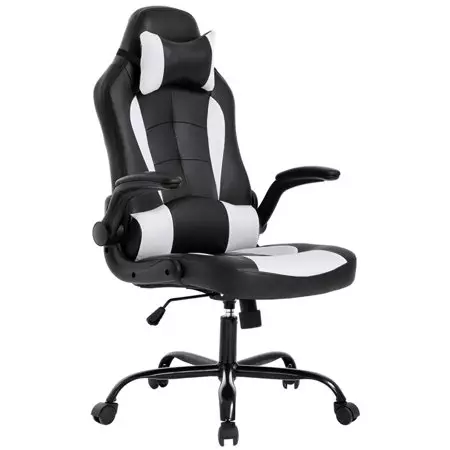 High-Back Racing, Reclining Gaming Chair, White